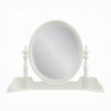 Dorie Vanity Dresser Mirror, 35x48, White Wood Floral, Beveled Edge