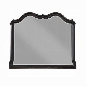 Chery Dresser Mirror, 39x46 Beveled Edges and Classic Black Wood Frame