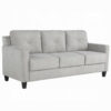 Royi Sofa, Track Armrest, 78 Inch, Gray Fabric Seat w Tufted Backrest