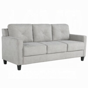 1502202669924350c63aa.jpeg Royi Sofa, Track Armrest, 78 Inch, Gray Fabric Seat w Tufted Backrest