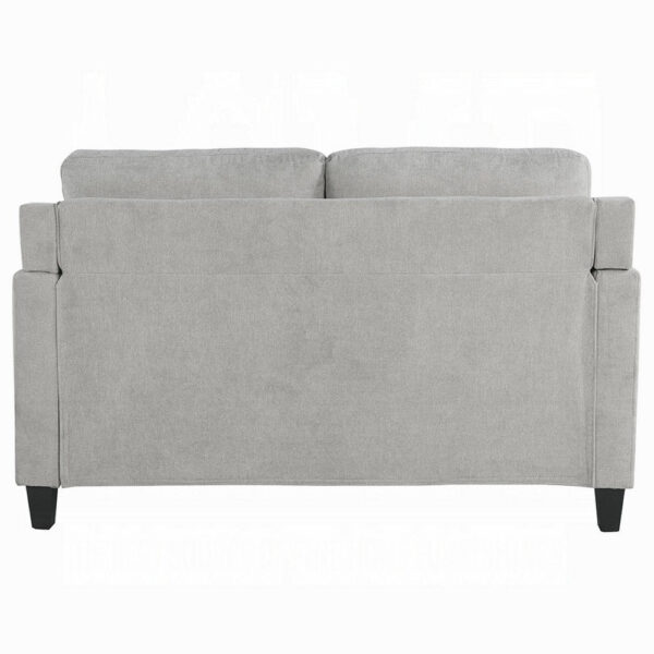 150220266992435e3a633.jpeg Royi Loveseat, Track Armrest, 58 Inch, Gray Fabric w Tufted Backrest