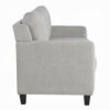150220266992435fc9286.jpeg Royi Loveseat, Track Armrest, 58 Inch, Gray Fabric w Tufted Backrest