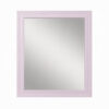 Tyra Accent Dresser Mirror, Sleek Square Wood Frame, 34x39 Glossy Pink