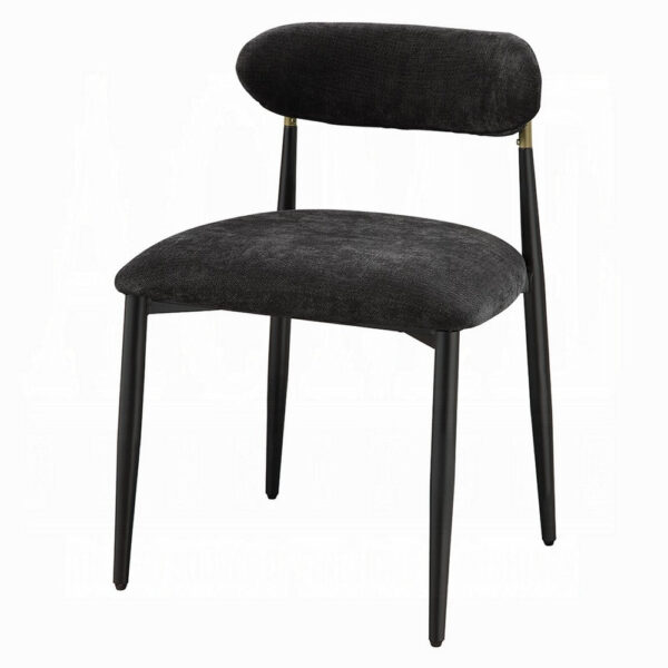 15022026699243c191d8e.jpeg Vonn Side Dining Chair Set of 2, Black Chenille, Curved, Metal Legs