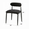 15022026699243c83ccad.jpeg Vonn Side Dining Chair Set of 2, Black Chenille, Curved, Metal Legs