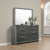 Joho Dresser Mirror, 38x50, Dual Tone Gray Wood, Natural Grains