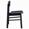 Frey 4pc Dining Side Chair Set, Low Curved Back, Scandinavian Black