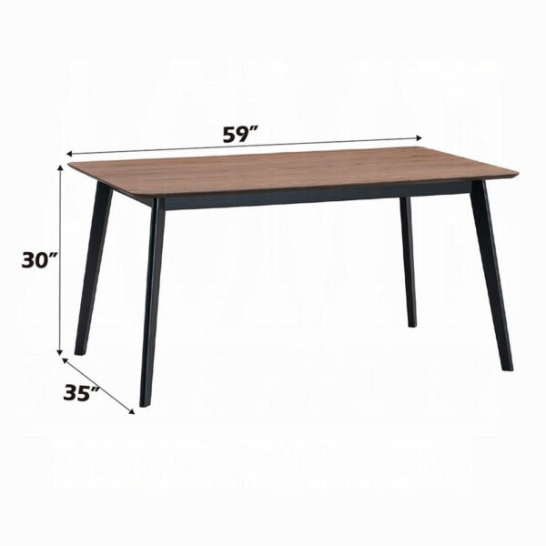 15022026699244f7d614d.jpeg Bery Dining Table, 59 Inch Rectangular Brown Top, Scandinavian Black