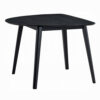 Rory Dining Table, 43 Inch Half Moon Top, Scandinavian Black Wood