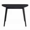 Rory Dining Table, 43 Inch Half Moon Top, Scandinavian Black Wood