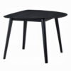 Rory Dining Table, 43 Inch Half Moon Top, Scandinavian Black Wood