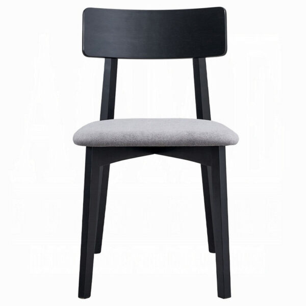 Rory Dining Side Chair Set of 2, Low Curved Back, Scandinavian Black
