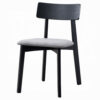 Rory Dining Side Chair Set of 2, Low Curved Back, Scandinavian Black