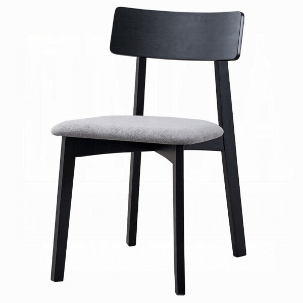 Rory Dining Side Chair Set of 2, Low Curved Back, Scandinavian Black