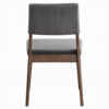 Koen Dining Side Chair Set of 2, Dark Gray Corduroy, Walnut Brown