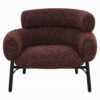 15022026699245e3c443d.jpeg Meru Sofa Chair, Curved Back Maroon Red Tweed Fabric, Black Metal Legs
