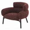 15022026699245e5ed931.jpeg Meru Sofa Chair, Curved Back Maroon Red Tweed Fabric, Black Metal Legs