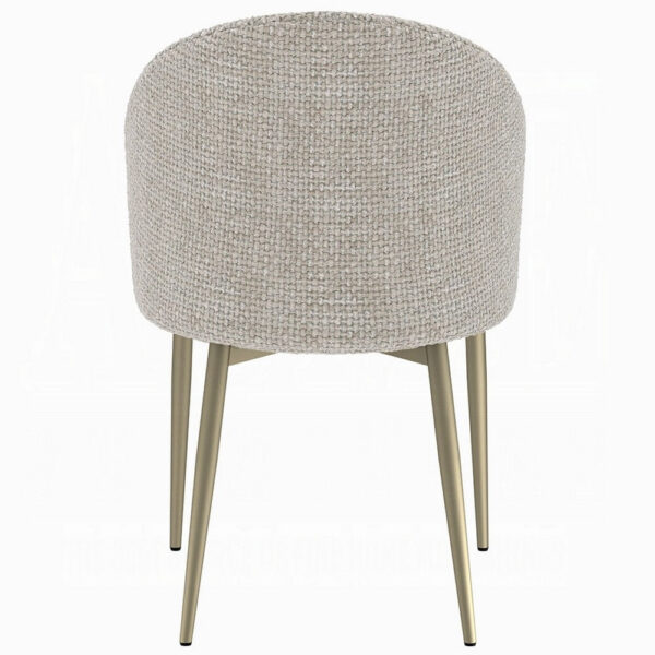 Geru Dining Side Chair Set of 2, Plush Padded Curved Back, Light Gray