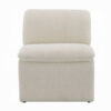 Kami Accent Chair, Curved Open Base, Armless Modern Ivory Boucle