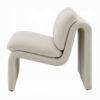 Kami Accent Chair, Curved Open Base, Armless Modern Ivory Boucle
