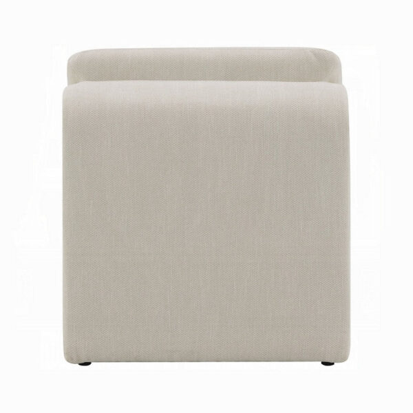 Kami Accent Chair, Curved Open Base, Armless Modern Ivory Boucle