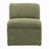 Kami Accent Chair, Curved Open Base, Armless Modern Green Boucle