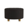 Jo Storage Ottoman, 28 Inch Round Tufted Lift Top, Chocolate Brown