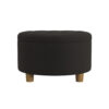 Jo Storage Ottoman, 28 Inch Round Tufted Lift Top, Chocolate Brown