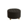 Jo Storage Ottoman, 28 Inch Round Tufted Lift Top, Chocolate Brown
