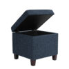 150220266992474e81fb4.jpeg Hery Storage Ottoman, 18 Inch Square Tray Top, Navy Blue Woven Fabric