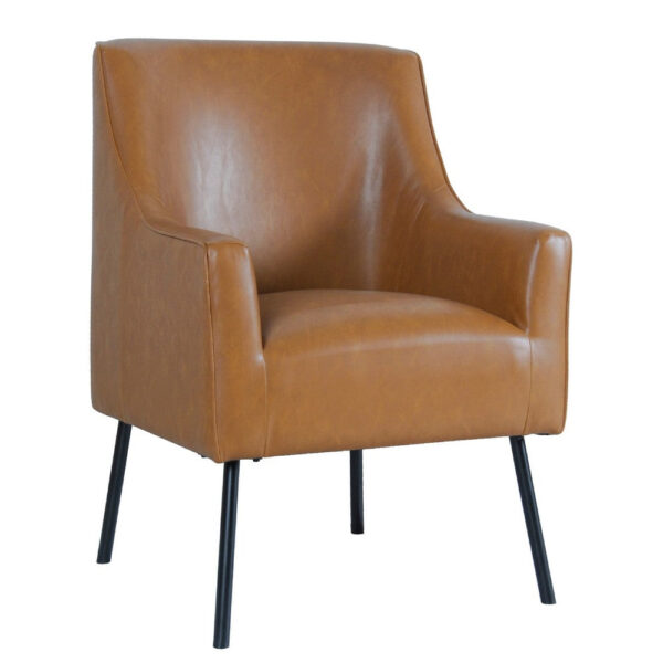 15022026699248021effa.jpeg Sune Accent Chair, Brown Faux Leather and Matte Black Metal Legs