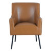 1502202669924803ba0e0.jpeg Sune Accent Chair, Brown Faux Leather and Matte Black Metal Legs