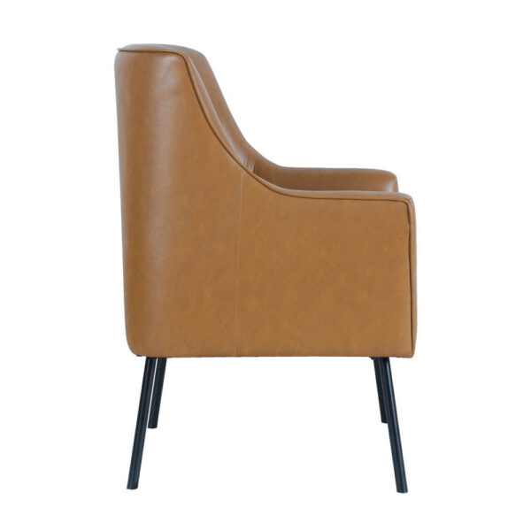 15022026699248056d012.jpeg Sune Accent Chair, Brown Faux Leather and Matte Black Metal Legs