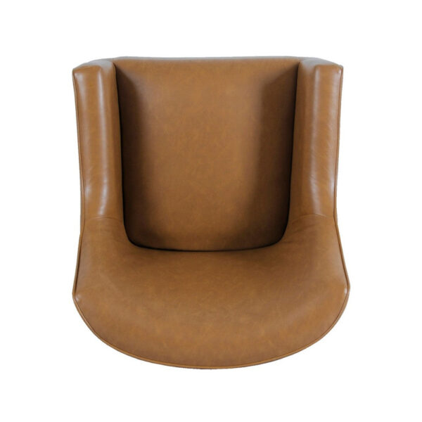 15022026699248071170c.jpeg Sune Accent Chair, Brown Faux Leather and Matte Black Metal Legs
