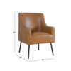 1502202669924808d61d7.jpeg Sune Accent Chair, Brown Faux Leather and Matte Black Metal Legs
