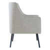 Sune Accent Chair, Light Gray Polyester and Matte Black Metal Legs