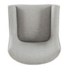 Sune Accent Chair, Light Gray Polyester and Matte Black Metal Legs