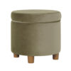 1502202669924888f0b6a.jpeg Gio Storage Ottoman, 19 Inch Round Lift Top, Sage Green Velvet Fabric