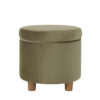 150220266992488a9c850.jpeg Gio Storage Ottoman, 19 Inch Round Lift Top, Sage Green Velvet Fabric