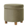 150220266992488dc2df4.jpeg Gio Storage Ottoman, 19 Inch Round Lift Top, Sage Green Velvet Fabric