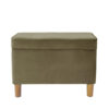 Fero Storage Ottoman, 24in Rectangular Hinged Lid, Sage Green Velvet