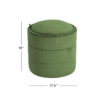 150220266992497741696.jpeg Pero Storage Ottoman, 18 Inch Round Removable Lid, Rich Green Velvet