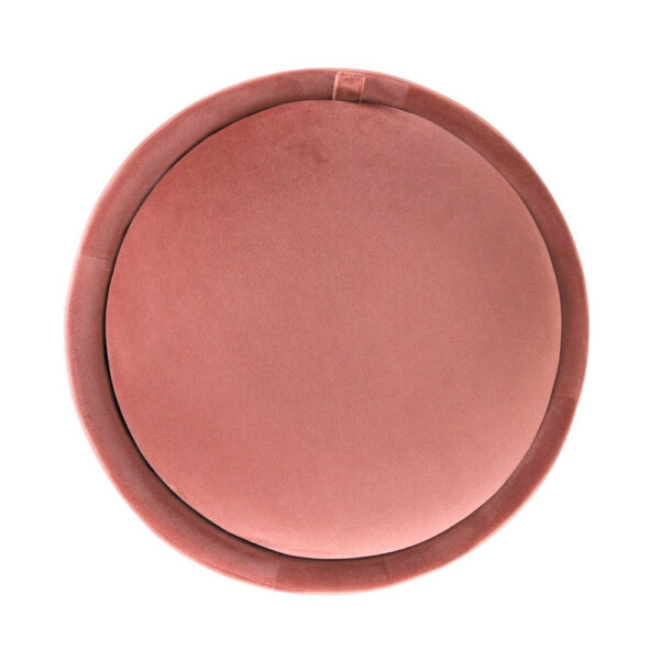 150220266992497f746c9.jpeg Pero Storage Ottoman, 18 Inch Round Removable Lid, Blush Pink Velvet