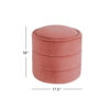 1502202669924982dd0cc.jpeg Pero Storage Ottoman, 18 Inch Round Removable Lid, Blush Pink Velvet
