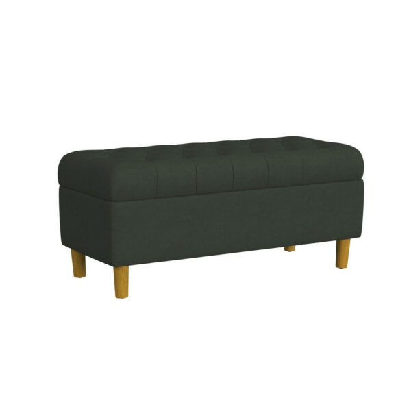 1502202669924b838469f.jpeg Sol Storage Bench Ottoman, Forest Green Soft Velvet, Brown, 40 Inch
