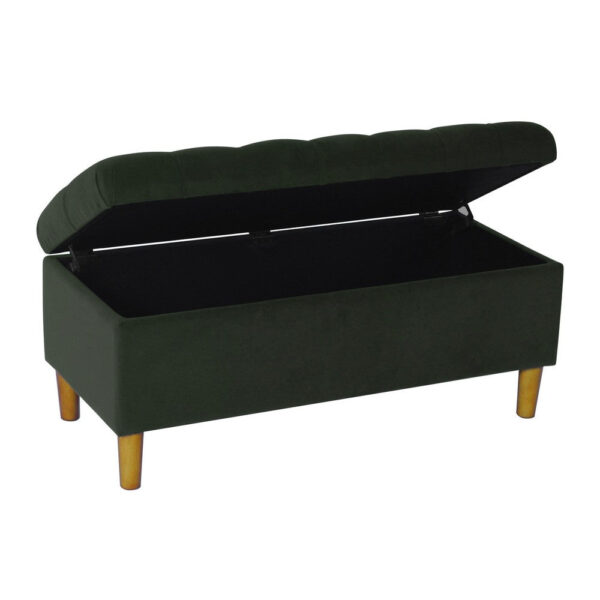 1502202669924b86c30b9.jpeg Sol Storage Bench Ottoman, Forest Green Soft Velvet, Brown, 40 Inch