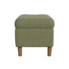 Sol Storage Bench Ottoman, Light Sage Green Velvet, Brown, 40 Inch