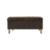 Sol Storage Bench Ottoman, Chocolate Brown Velvet, Wood, 40 Inch