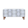 Zia Accent Storage Bench, Cream Gray Woven Diamond Pattern, 36 Inch