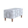 Zia Accent Storage Bench, Cream Gray Woven Diamond Pattern, 36 Inch